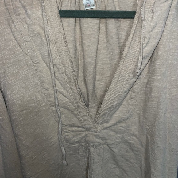 Tan Low Cut Hooded Top. MUST BE BUNDLED - Picture 6 of 7